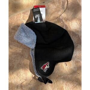 Arizona Coyotes Hockey Winter Trapper Hat NHL Team Headwear Youth One Size NWT